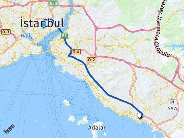 Nişantaşı Pendik Tren İstasyonu Arası Kaç Km - Yol Tarifi