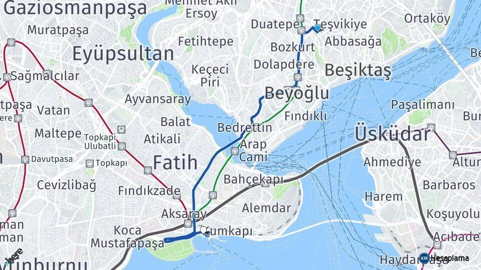Nişantaşı Yenikapı İdo Feribot Terminali Arası Kaç Km - Yol Tarifi