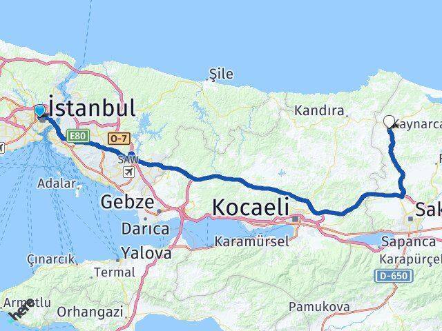 Okmeydanı Kaynarca Arası Kaç Km - Yol Tarifi