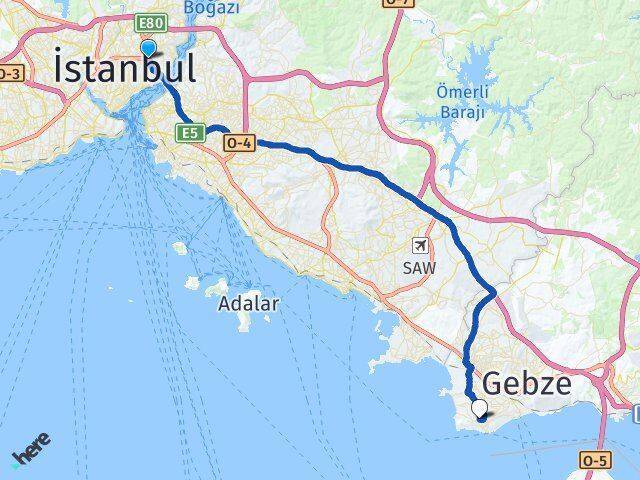 Zincirlikuyu Darıca Arası Kaç Km - Yol Tarifi