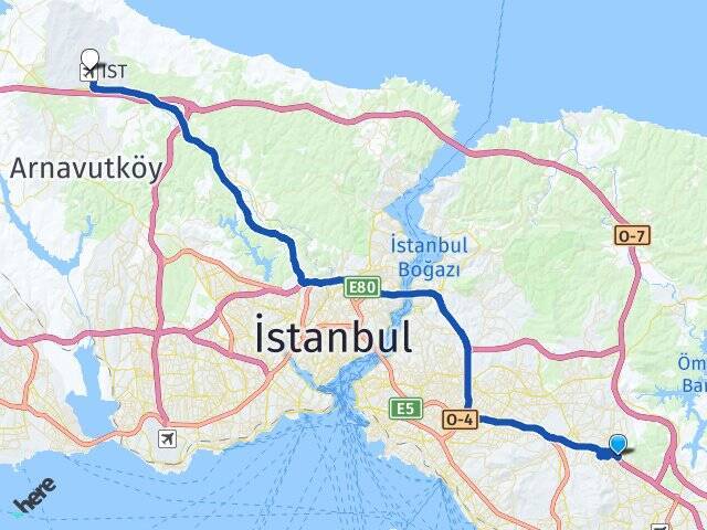 Ahmet Yesevi İstanbul Havalimanı Arası Kaç Km - Yol Tarifi