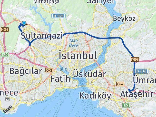 Cebeci Ataşehir Arası Kaç Km - Yol Tarifi