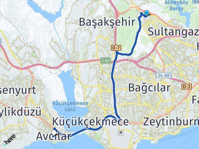 Cebeci Avcılar Arası Kaç Km - Yol Tarifi