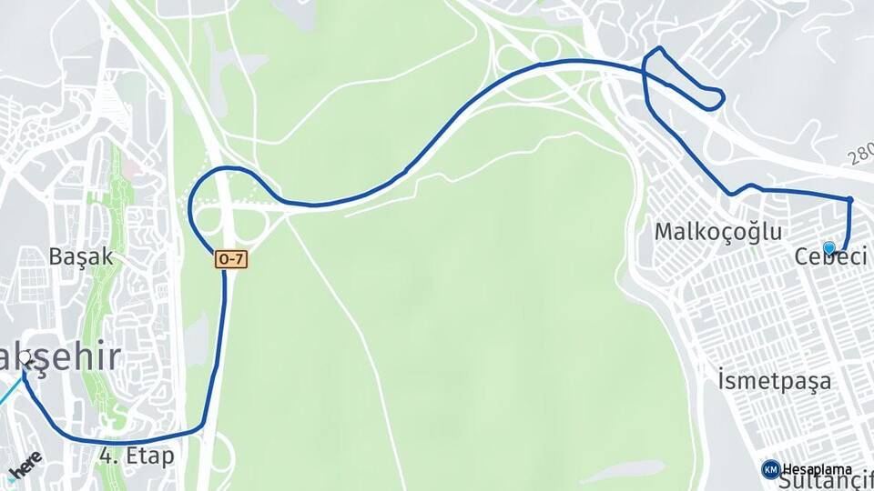 Cebeci Başakşehir Arası Kaç Km - Yol Tarifi