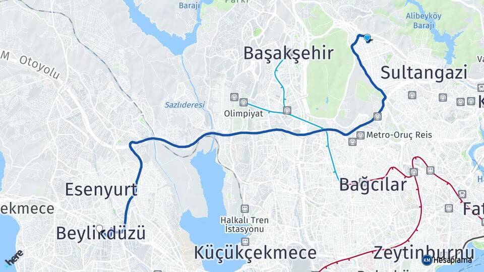 Cebeci Beylikdüzü Arası Kaç Km - Yol Tarifi