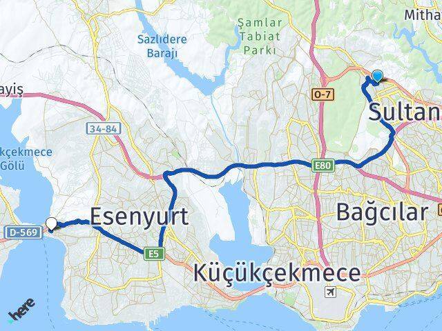 Cebeci Büyükçekmece Arası Kaç Km - Yol Tarifi