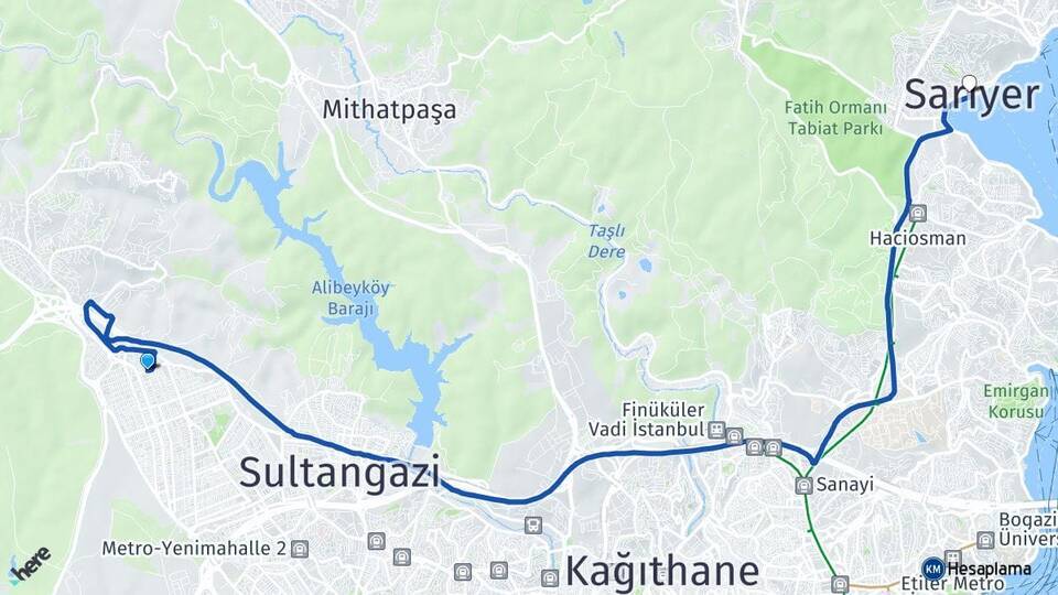 Cebeci Sarıyer Arası Kaç Km - Yol Tarifi