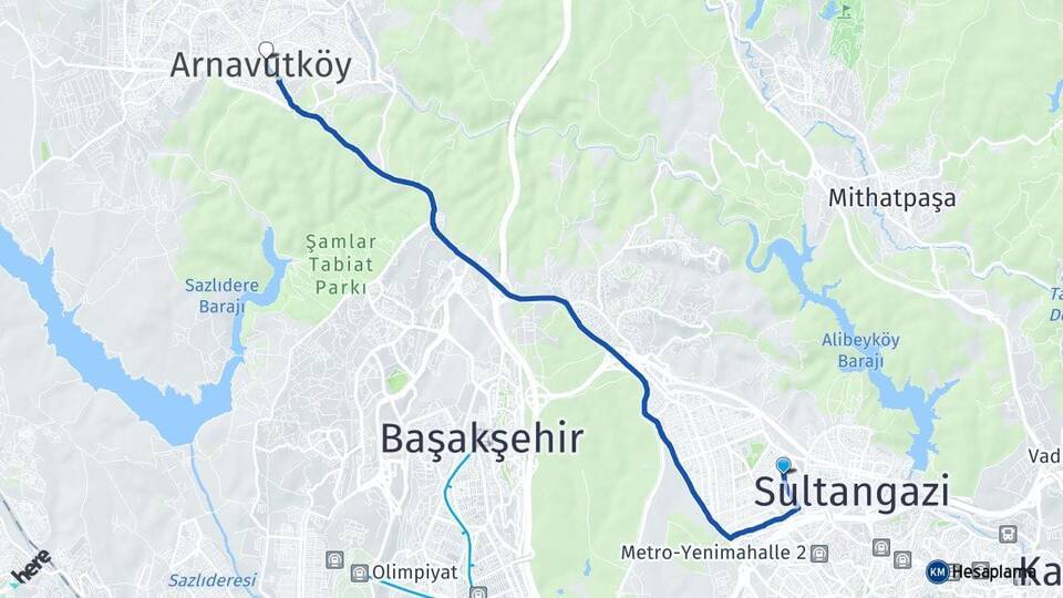 Esentepe Arnavutköy Arası Kaç Km - Yol Tarifi