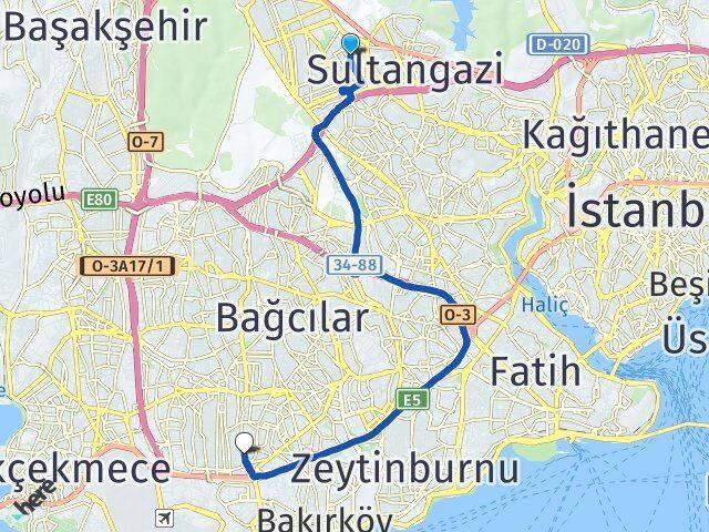 Esentepe Bahçelievler Arası Kaç Km - Yol Tarifi