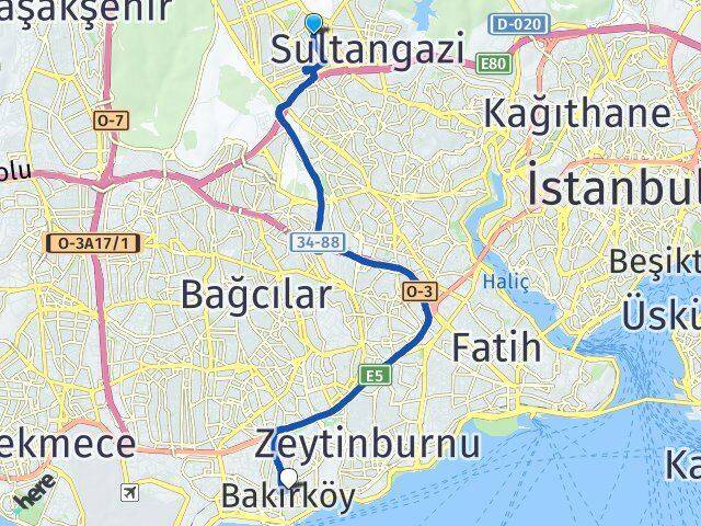 Esentepe Bakırköy Arası Kaç Km - Yol Tarifi