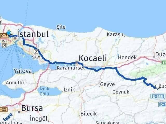 Esentepe Mudurnu Arası Kaç Km - Yol Tarifi