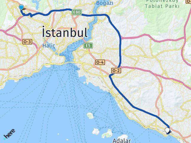 Esentepe Pendik Arası Kaç Km - Yol Tarifi