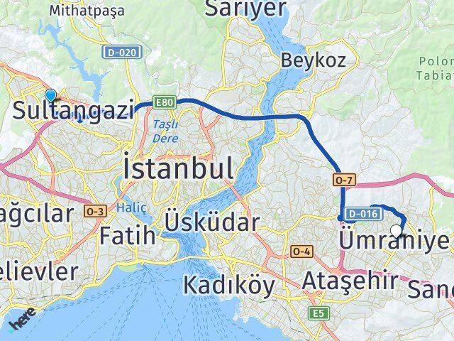 Esentepe Ümraniye Arası Kaç Km - Yol Tarifi