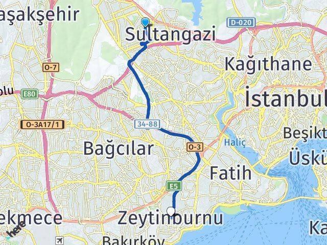 Esentepe Zeytinburnu Arası Kaç Km - Yol Tarifi