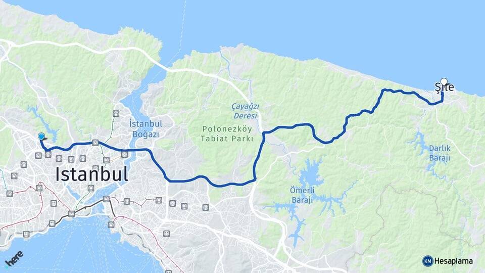 İstanbul Sultangazi Gazi Şile Arası Kaç Km - Yol Haritası
