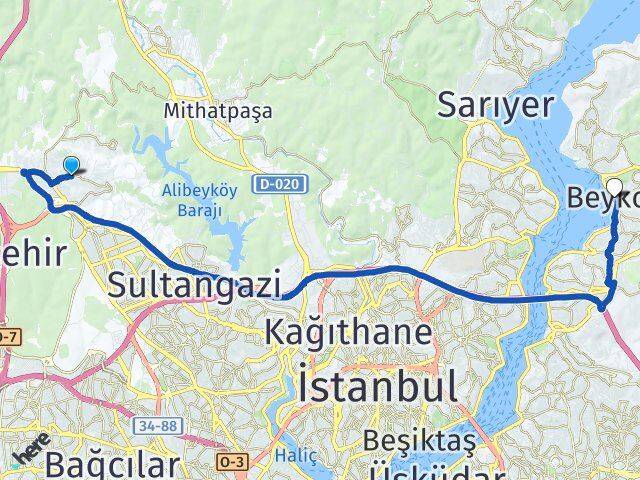 Habibler Beykoz Arası Kaç Km - Yol Tarifi