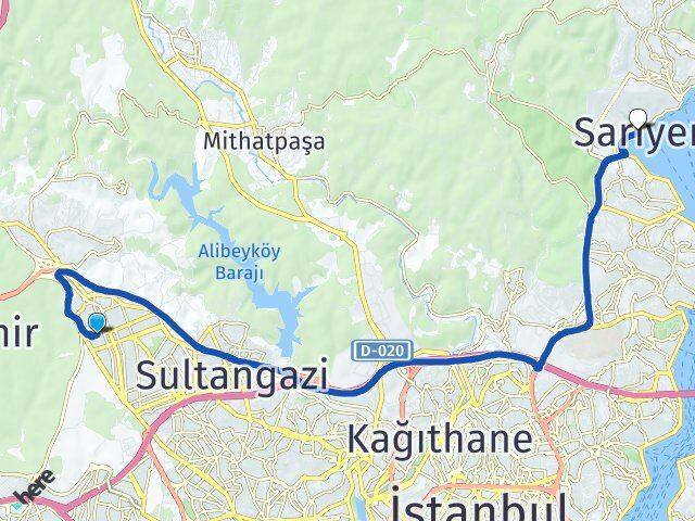 İsmetpaşa Sarıyer Arası Kaç Km - Yol Tarifi