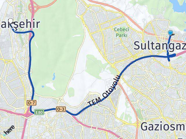 Zübeyde Hanım Başakşehir Arası Kaç Km - Yol Tarifi