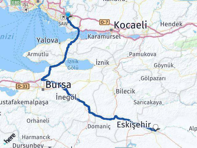 Anadolu Merkez Yeni Arası Kaç Km - Yol Tarifi