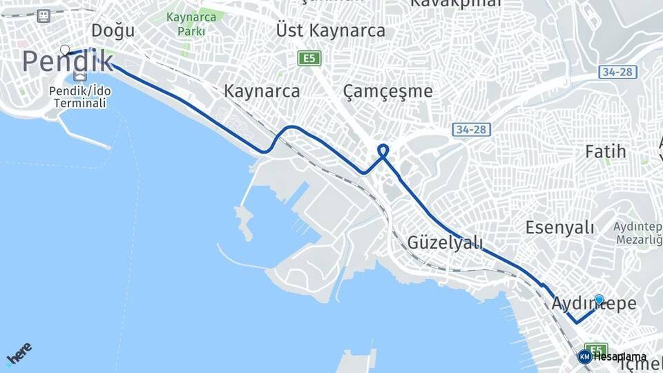 Aydıntepe Pendik Arası Kaç Km - Yol Tarifi