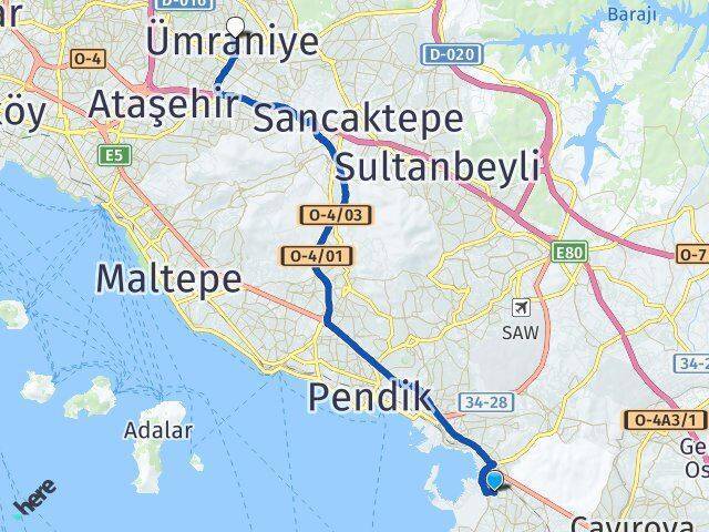 Evliya Çelebi Ümraniye Arası Kaç Km - Yol Tarifi
