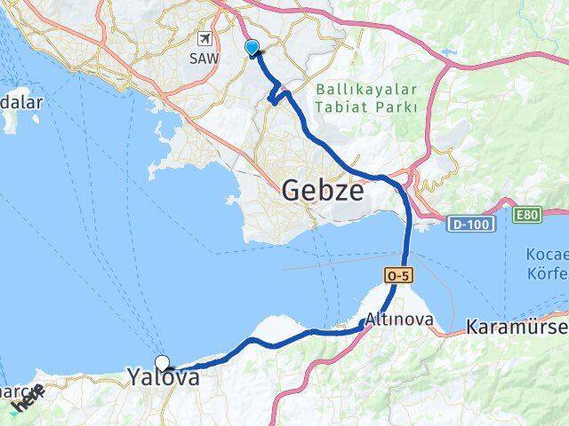 Orhanlı Yalova Arası Kaç Km - Yol Tarifi