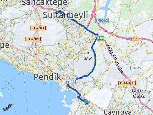 Yayla Sultanbeyli Arası Kaç Km - Yol Tarifi