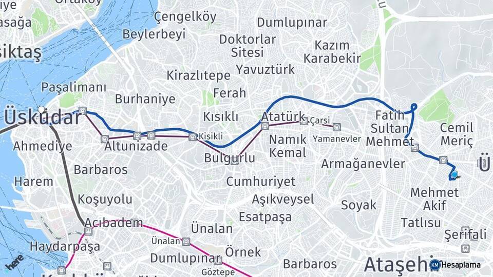 Altınşehir Üsküdar Arası Kaç Km - Yol Tarifi