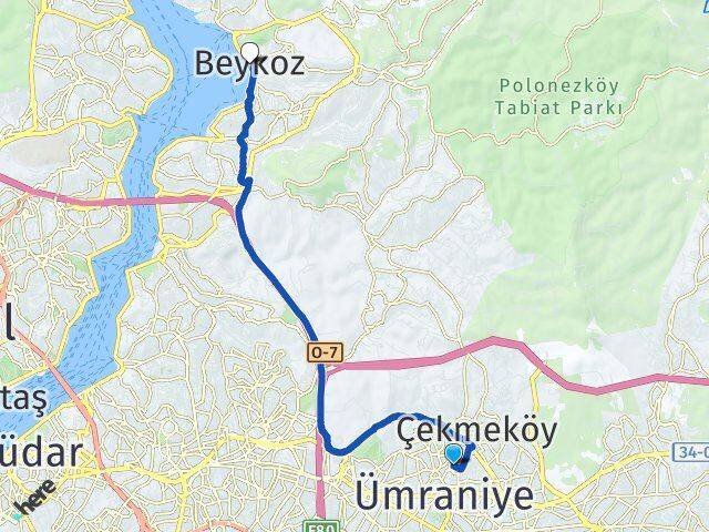 Aşağı Dudullu Beykoz Arası Kaç Km - Yol Tarifi