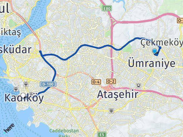 Aşağı Dudullu Kadıköy Arası Kaç Km - Yol Tarifi