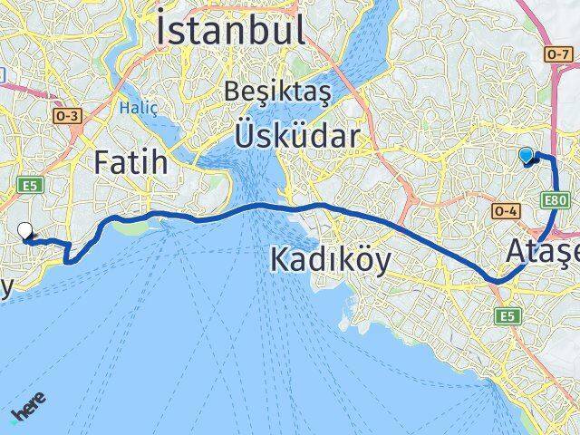 Atakent Zeytinburnu Arası Kaç Km - Yol Tarifi