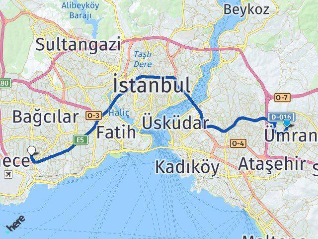 Cemil Meriç Bahçelievler Arası Kaç Km - Yol Tarifi