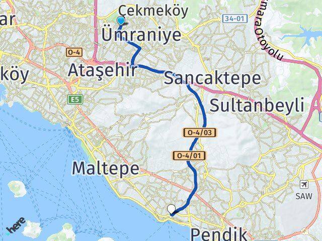 Cemil Meriç Kartal Arası Kaç Km - Yol Tarifi
