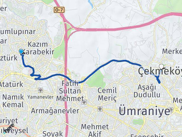Elmalıkent Çekmeköy Arası Kaç Km - Yol Tarifi