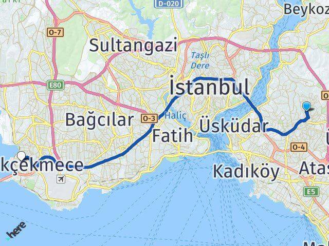 Elmalıkent Küçükçekmece Arası Kaç Km - Yol Tarifi