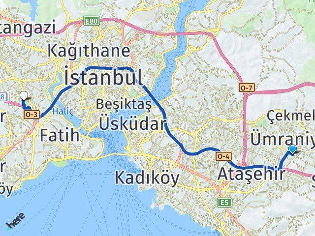 Esenşehir Bayrampaşa Arası Kaç Km - Yol Tarifi
