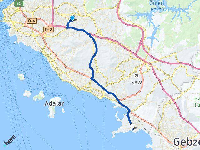 İstanbul Ümraniye Esenşehir Tuzla Arası Kaç Km - Yol Haritası