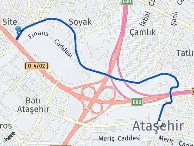 Finanskent Ataşehir Arası Kaç Km - Yol Tarifi