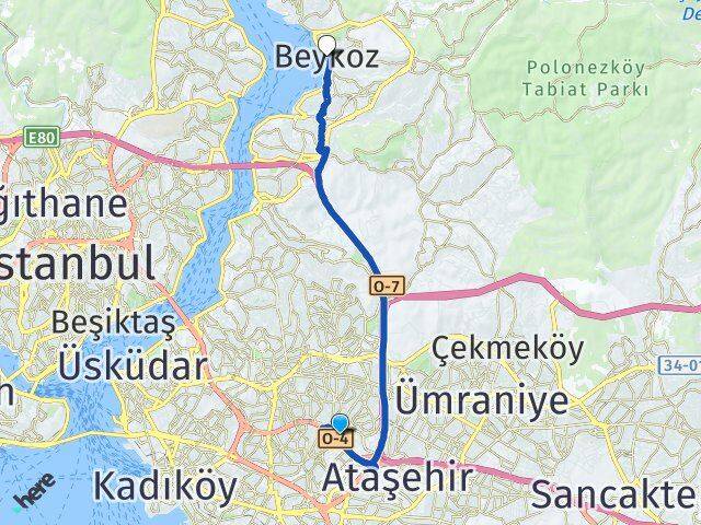 Finanskent Beykoz Arası Kaç Km - Yol Tarifi