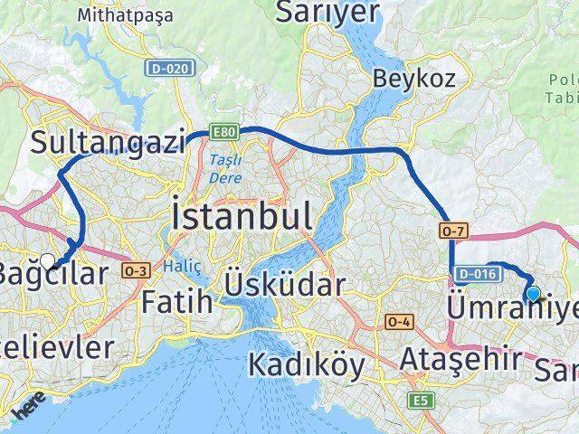 Necip Fazıl Bağcılar Arası Kaç Km - Yol Tarifi