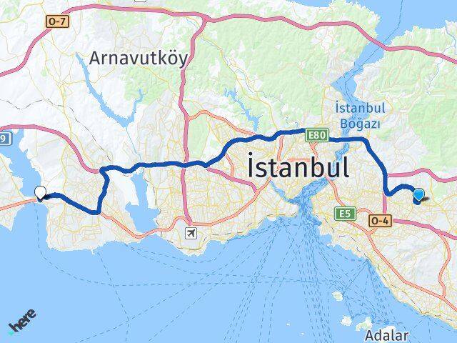 Necip Fazıl Büyükçekmece Arası Kaç Km - Yol Tarifi
