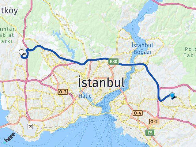 Parseller Başakşehir Arası Kaç Km - Yol Tarifi