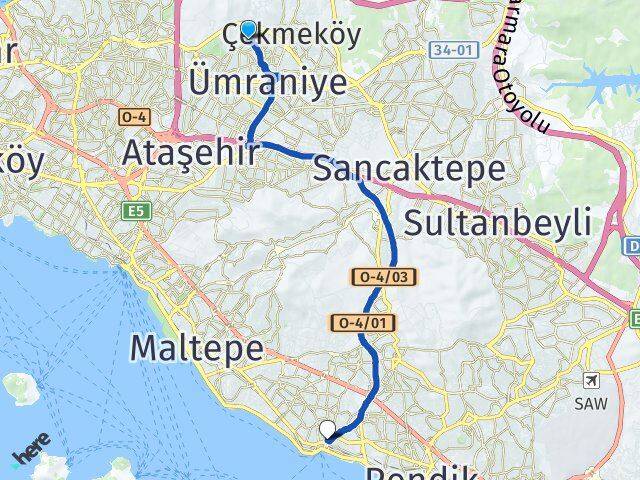 Parseller Kartal Arası Kaç Km - Yol Tarifi