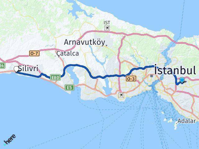 Parseller Silivri Arası Kaç Km - Yol Tarifi