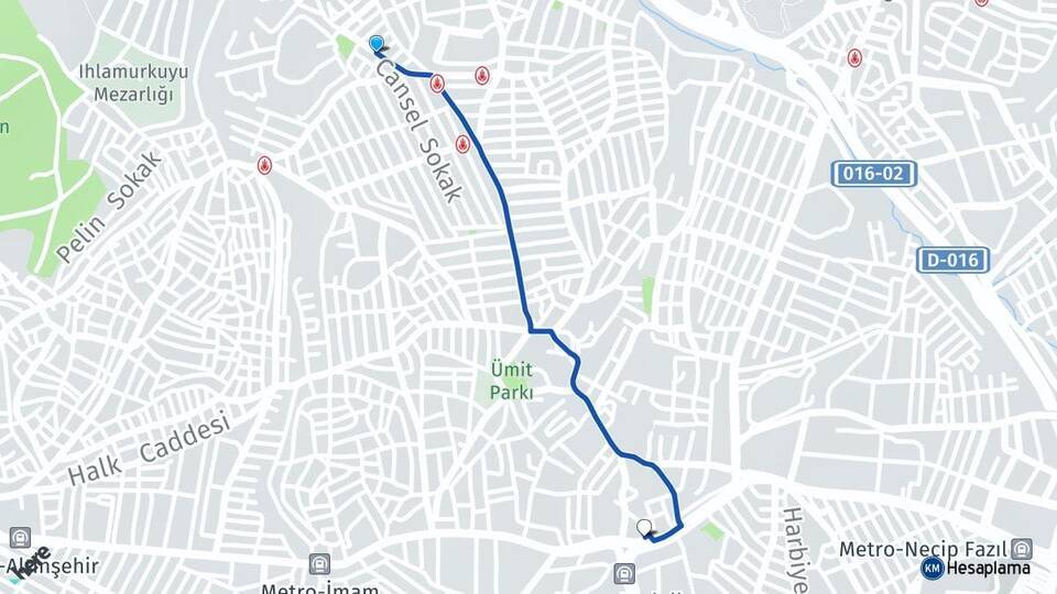 Parseller Ümraniye Arası Kaç Km - Yol Tarifi