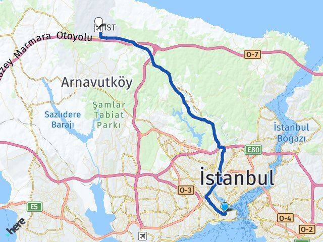 İstanbul Üniversitesi İstanbul Havalimanı Arası Kaç Km - Yol Tarifi