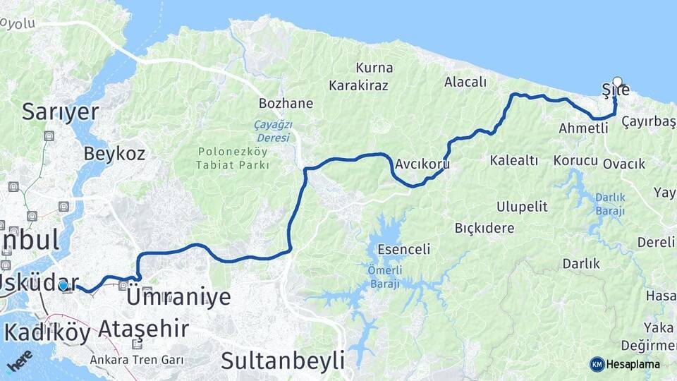 Altunizade Şile Arası Kaç Km - Yol Tarifi