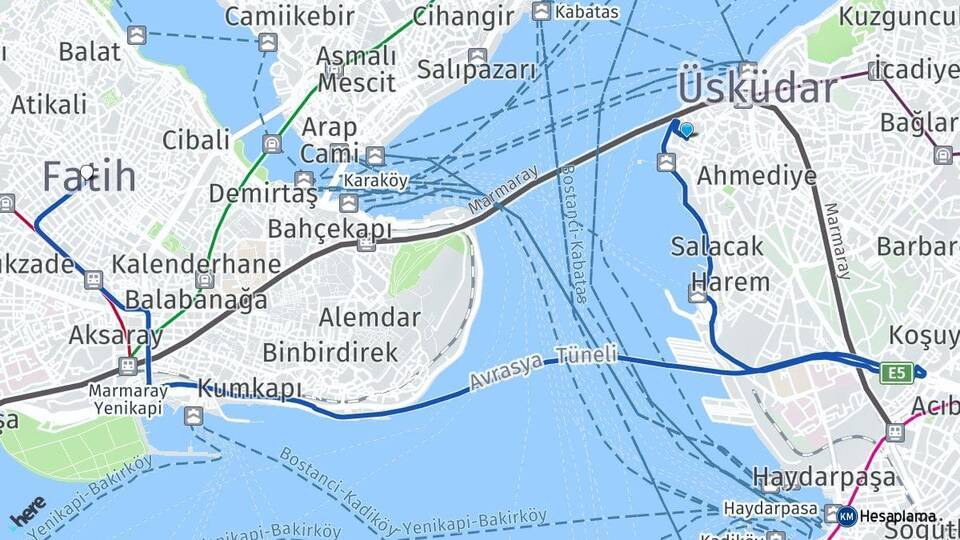 Aziz Mahmut Hüdayi Fatih Arası Kaç Km - Yol Tarifi