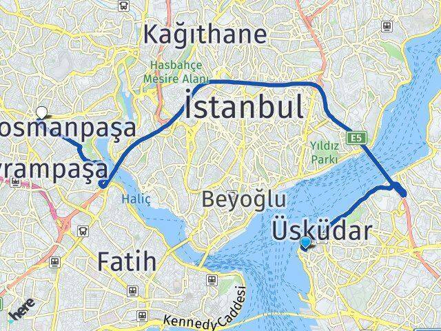 Aziz Mahmut Hüdayi Gaziosmanpaşa Arası Kaç Km - Yol Tarifi