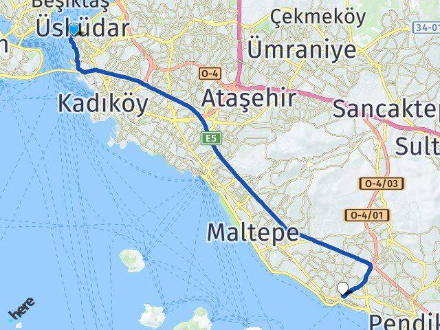 Aziz Mahmut Hüdayi Kartal Arası Kaç Km - Yol Tarifi